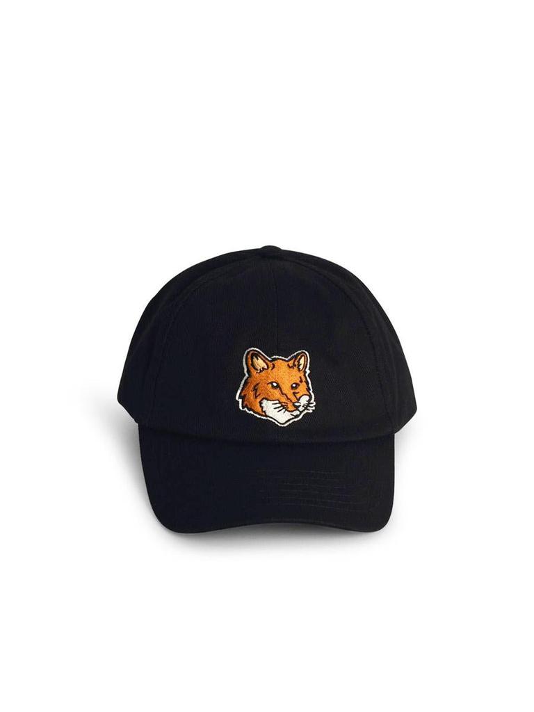 Maison Kitsune Maison Kitsuné Black Cotton Cap
