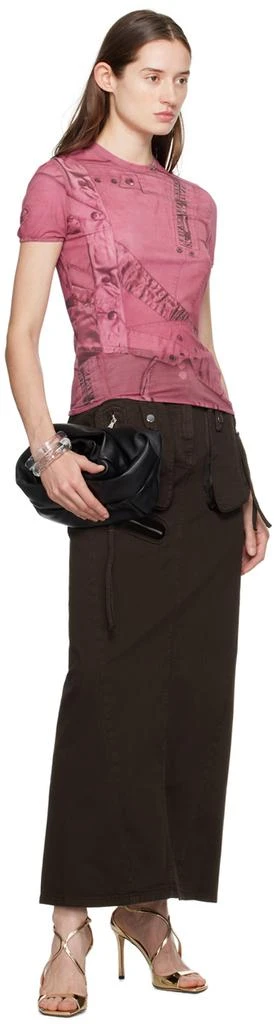 BLUMARINE Brown Pockets Maxi Skirt 4