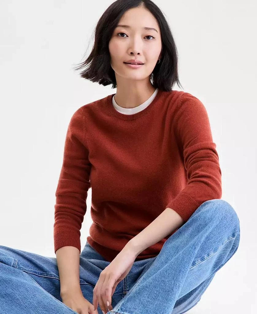 Charter Club Women's Long-Sleeve 100% Cashmere Crewneck Sweater, Macy's Exclusive 1