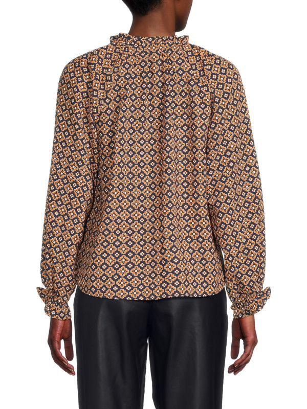 Bobeau Geometric Button Down Shirt