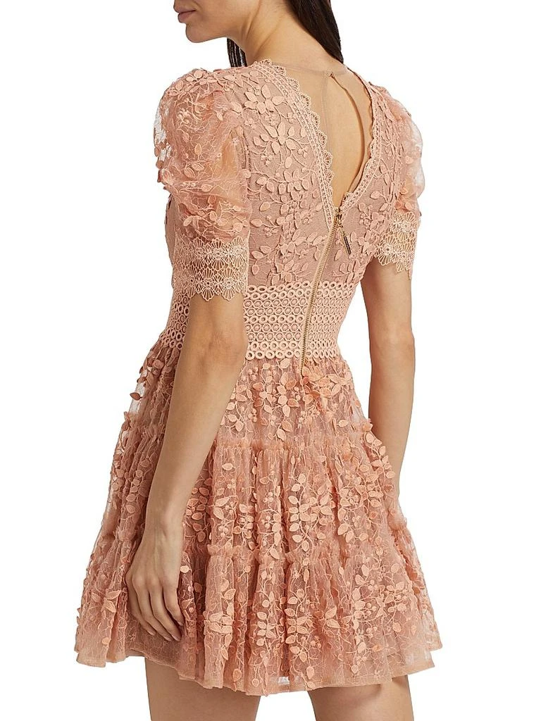 BRONX AND BANCO Megan Floral Appliqué Minidress 5