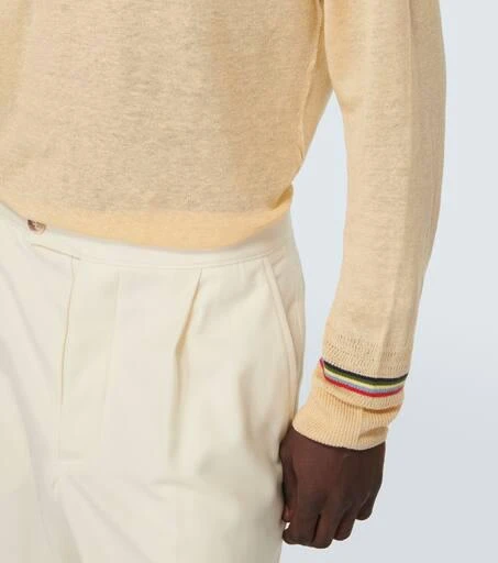 ETRO Linen and cotton polo sweater 6