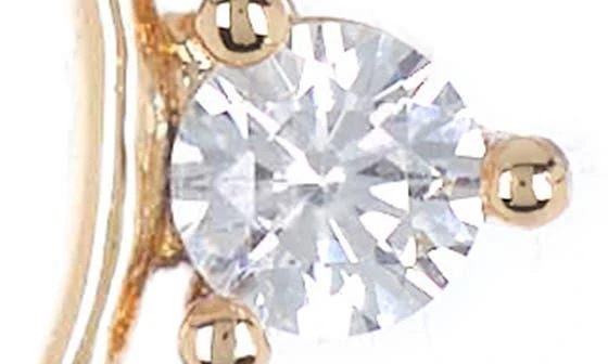 Nordstrom Triple CZ Crawler Stud Earrings 3