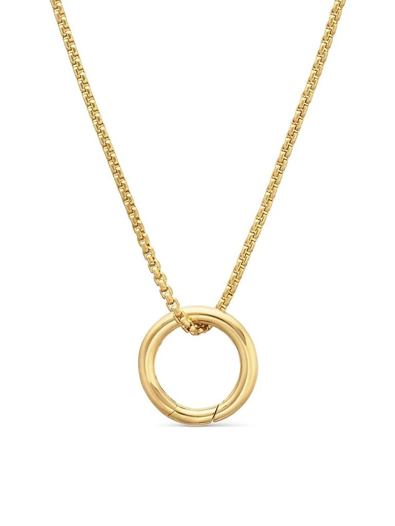 David Yurman Smooth Amulet Holder in 18K Yellow Gold, 12.3mm