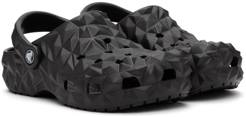 Crocs Black Classic Geometric Clogs 4