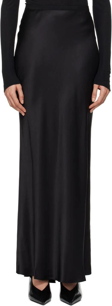 ANINE BING Black Bar Silk Maxi Skirt 1