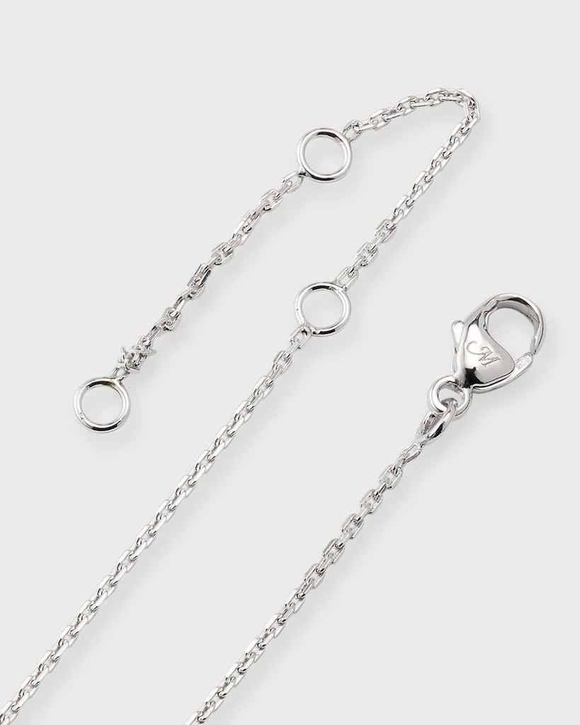 Monica Rich Kosann Sterling Silver Sundial Charm Necklace with White Enamel 4