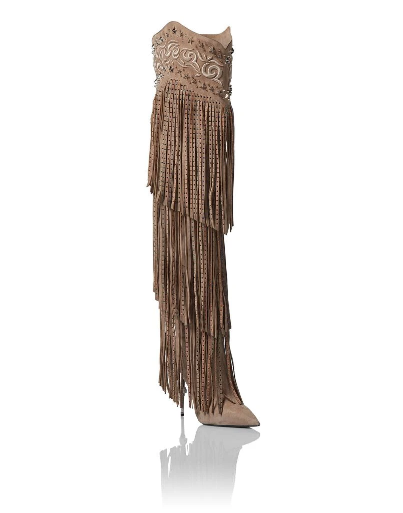 Philipp Plein Boots High Heels High Fringe 1