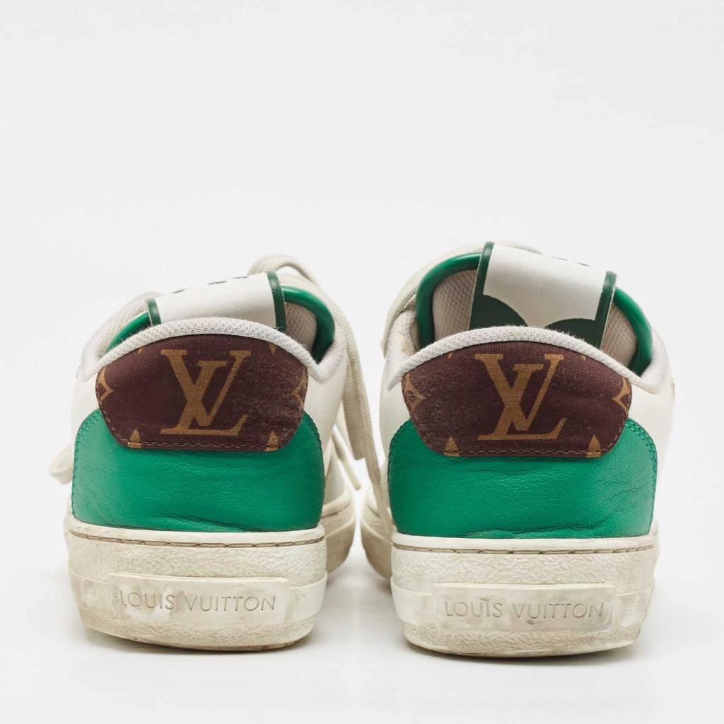 Louis Vuitton Louis Vuitton White/Green Leather Charlie Sneakers Size 38 5