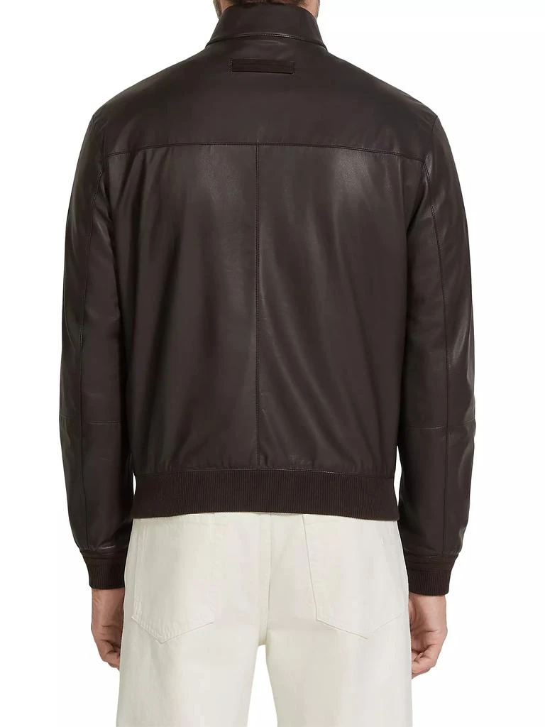 Zegna Nappa Leather Bomber Jacket 3
