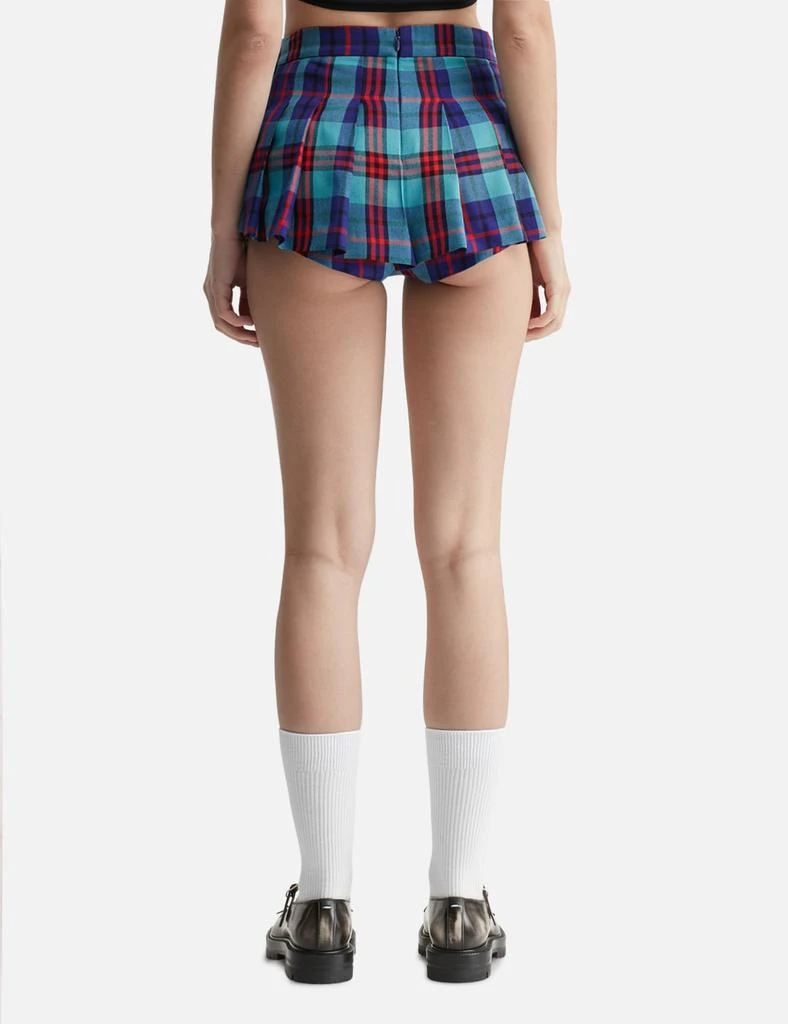 PUSHBUTTON Check Side Folded Pleats Skort 3