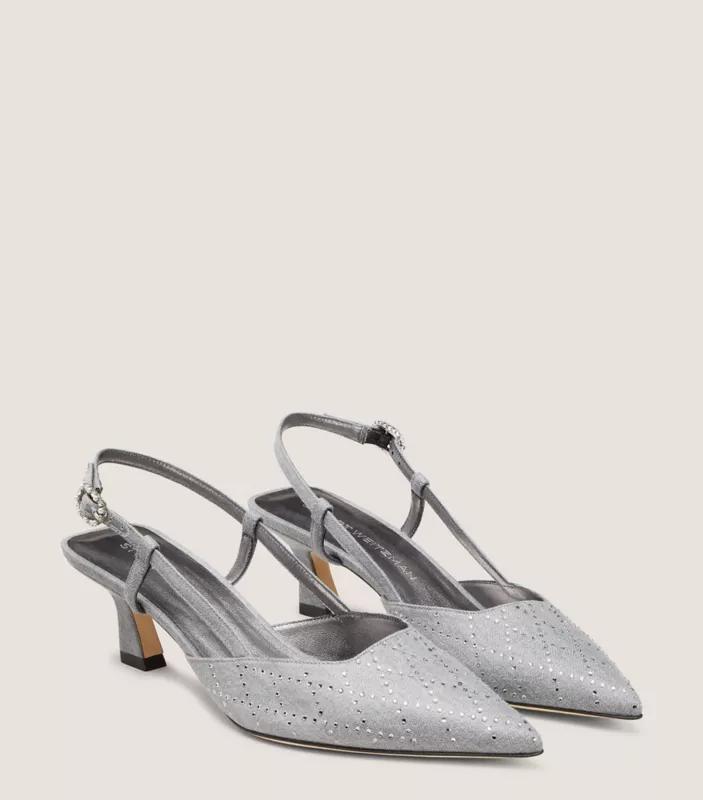 Stuart Weitzman VINNIE CRYSTAL 50 SLINGBACK