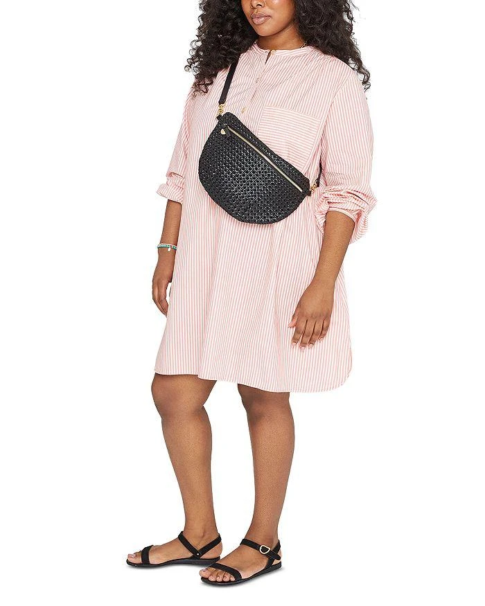 Clare V Grande Fanny Woven Checker Leather Belt Bag 8