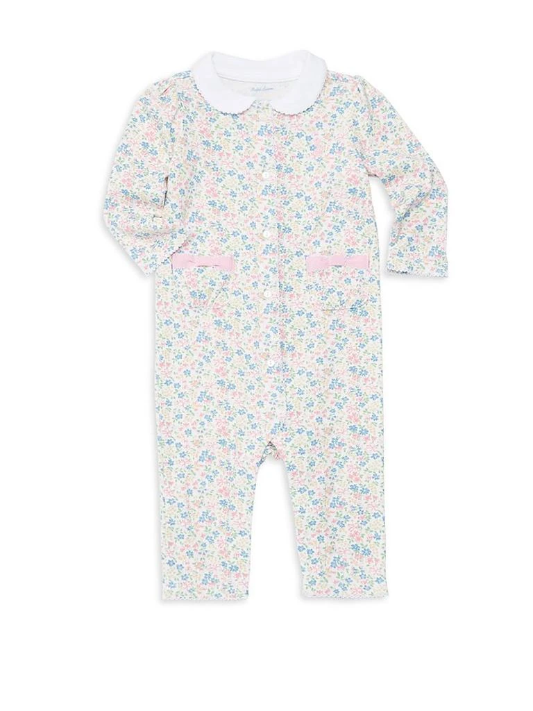Ralph Lauren Baby Girl's Floral Print Cotton Coverall 1