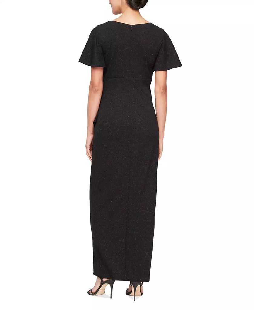 SL Fashions Women's Flutter-Sleeve Tulip-Hem Dress