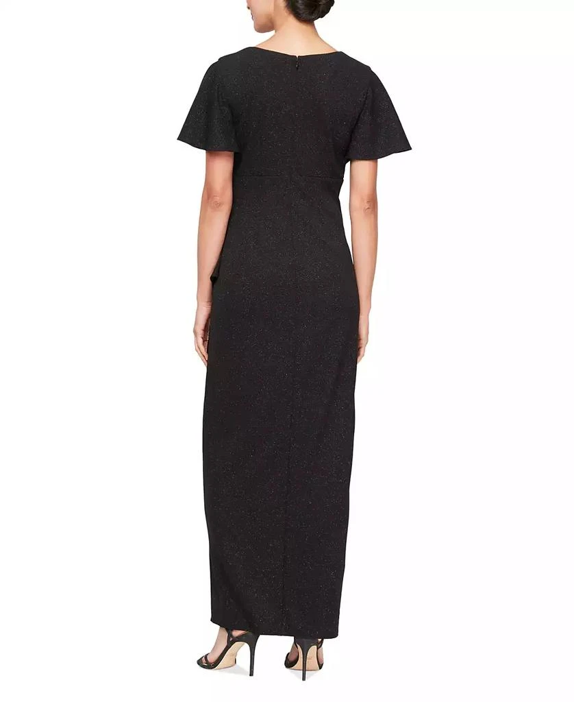 SL Fashions Women's Flutter-Sleeve Tulip-Hem Dress 2