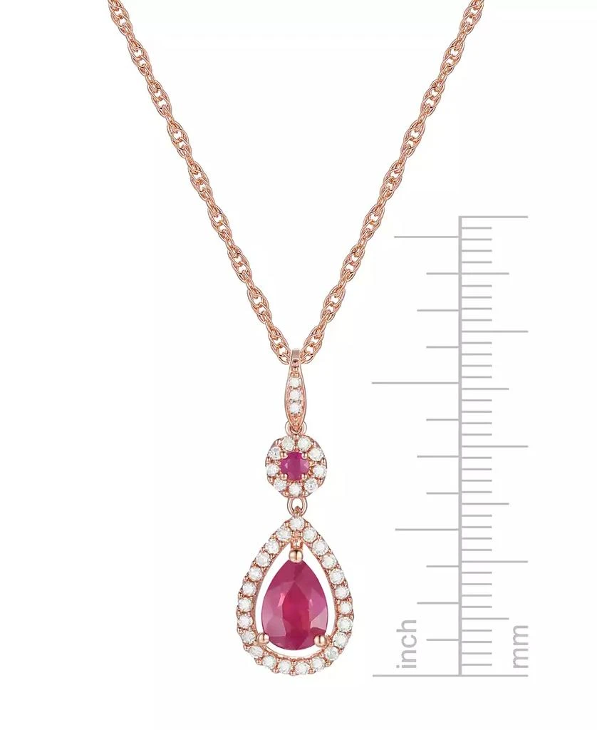Macy
s Ruby (1-1/4 ct. t.w.) and Diamond (1/3 ct. t.w.) Pendant Necklace in 14k Rose Gold (Also Available In Tanzanite) 2