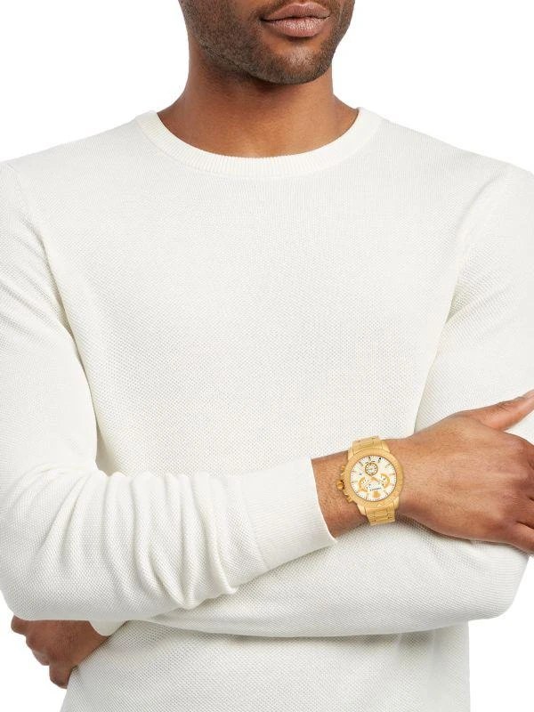 Versace 45MM IP Gold Stainless Steel Chronograph Bracelet Watch 2