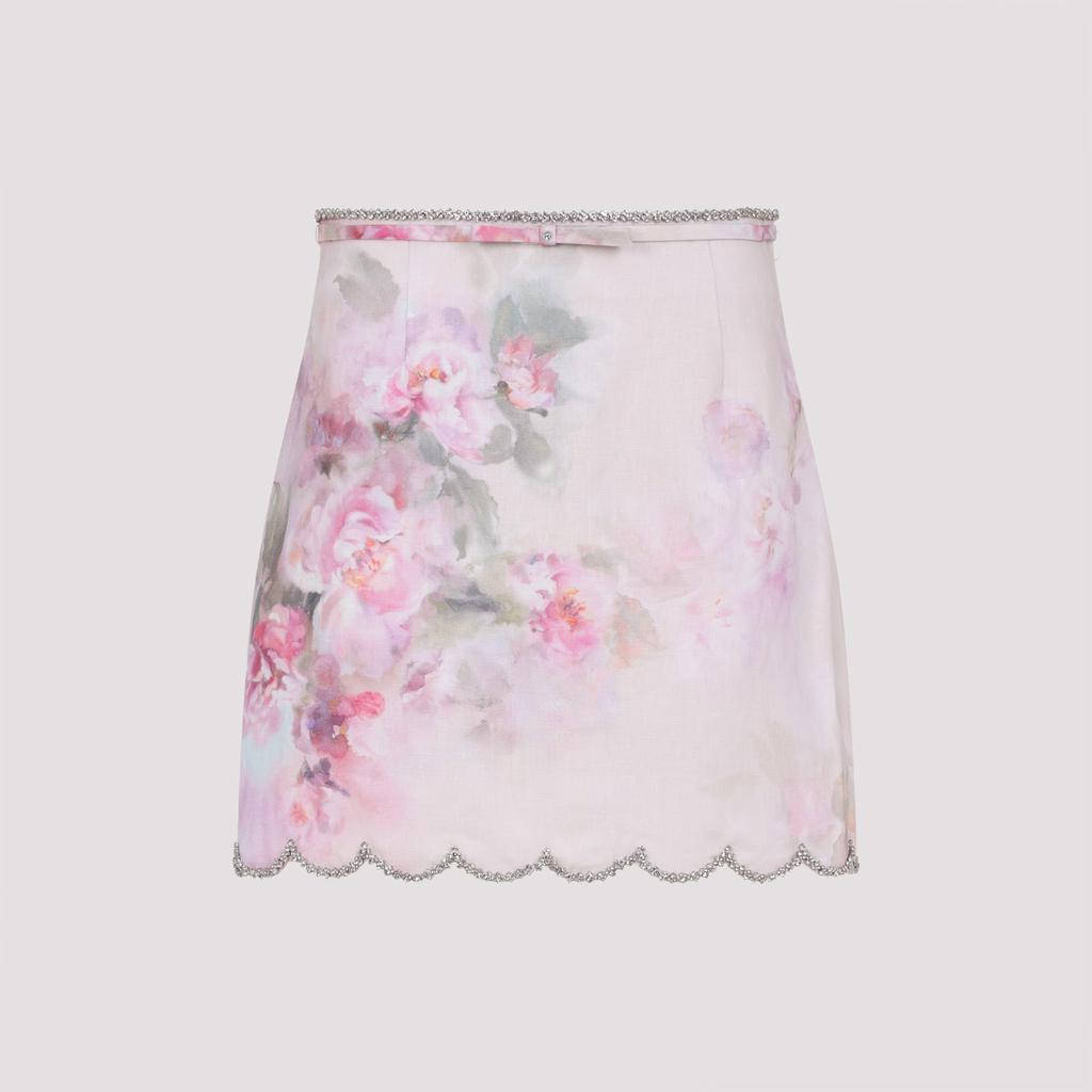 Zimmermann Crush Scalloped Mini Skirt