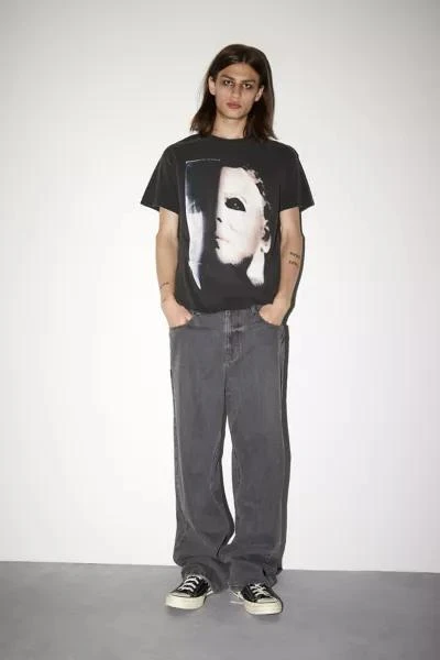 Urban Outfitters Halloween Mask Washed Cotton Graphic Tee 1
