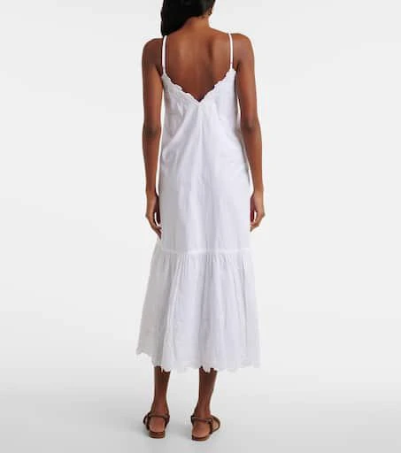Juliet Dunn Embroidered cotton poplin midi dress 3