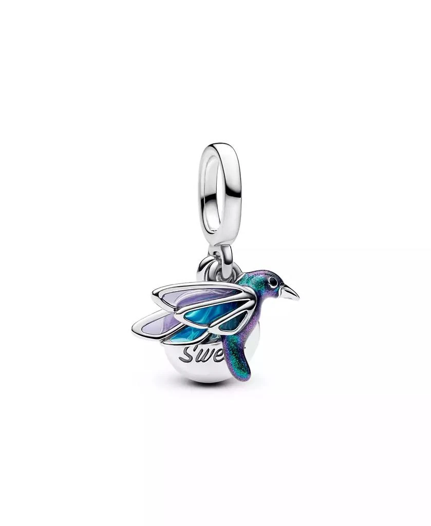 PANDORA Sterling Silver Hummingbird Double Dangle Charm 1