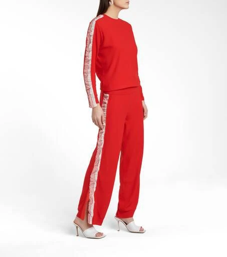 Stella McCartney Silk-trimmed wool sweatpants 2