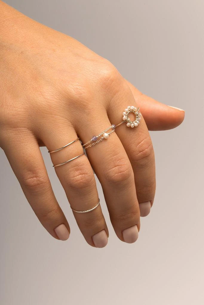 预计3周后�发货 YAY Paris Bague Hélios - Perles De Culture - Argent 3