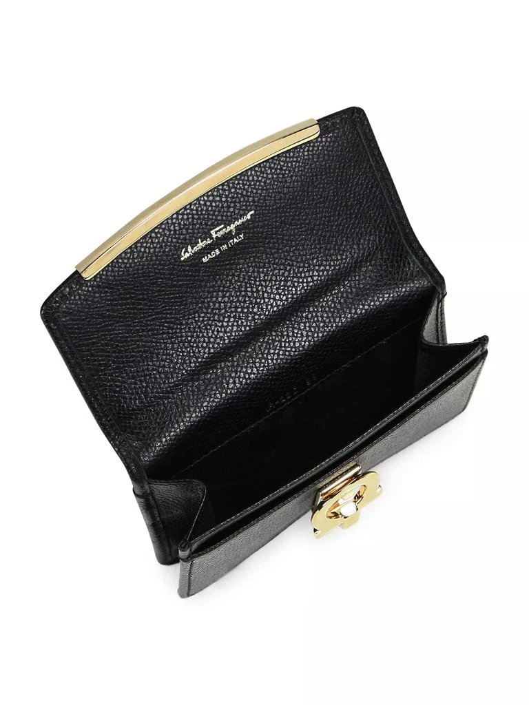 Salvatore Ferragamo Icona Clip Leather Card Holder 2