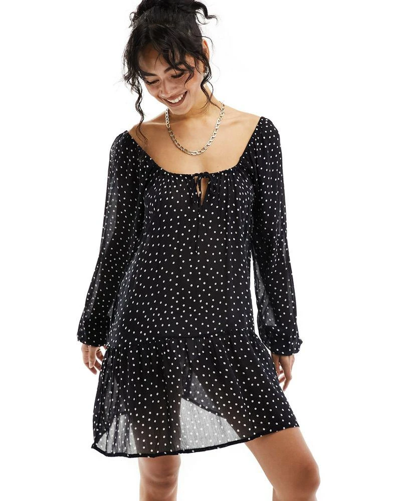 Billabong Billabong Lucky You throwover beach dress in polka dot 1