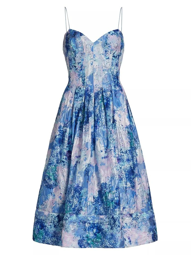 Monique Lhuillier Sage Jacquard Midi-Dress 1