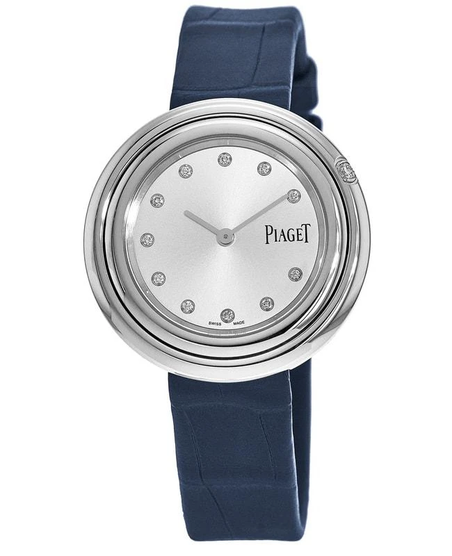 PIAGET Piaget Possession Silver Diamond 29mm Dial Blue Leather Strap Women's Watch G0A43080 1
