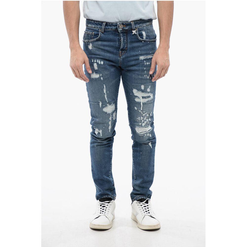 John Richmond Distressed Effect SKY Skinny Fit Jeans 15 Men's cm