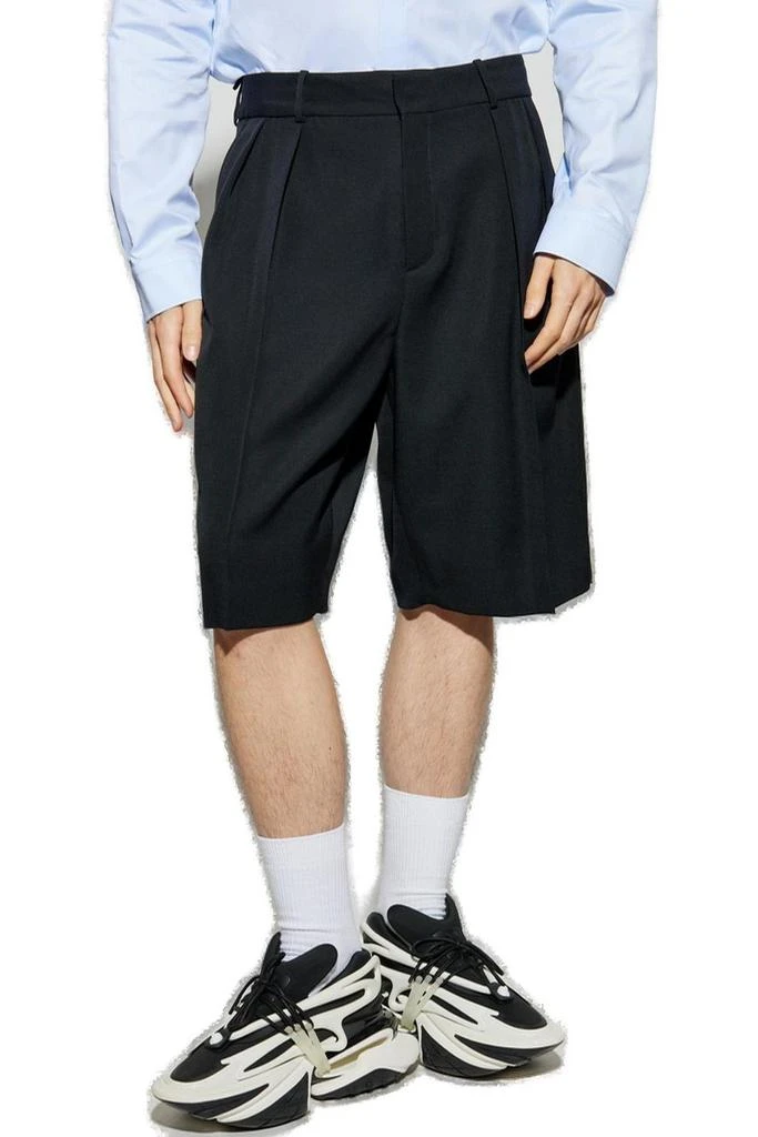 Balmain Balmain Grain De Poudre Pleated Bermuda Shorts 2
