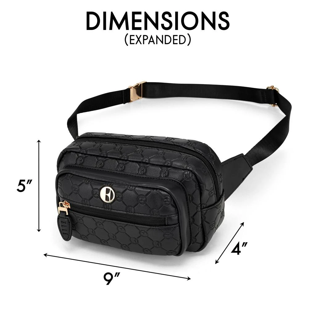 ELLE Compass 1.6L Vegan Leather Monogram Sling 5