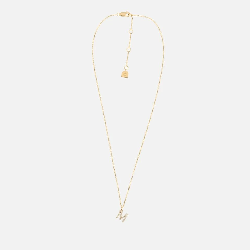 ASTRID & MIYU Astrid & Miyu Initial Pavé 18K Gold-Plated Necklace 1