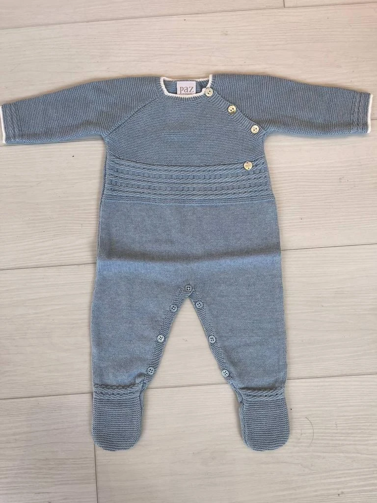 Paz Rodriguez Baby's Knit Romper Verne In Grey 1