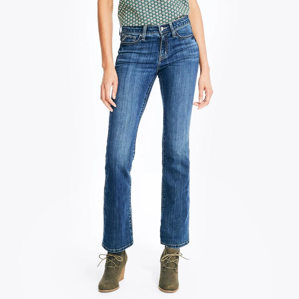 Nautica Womens Sustainably Crafted True Flex Mid-Rise Bootcut Denim 2