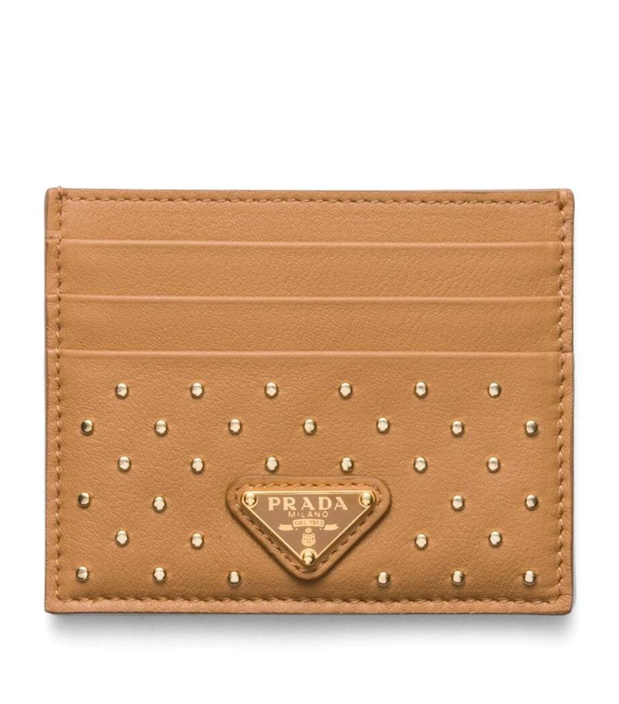 Prada Leather Studded Card Holder 1