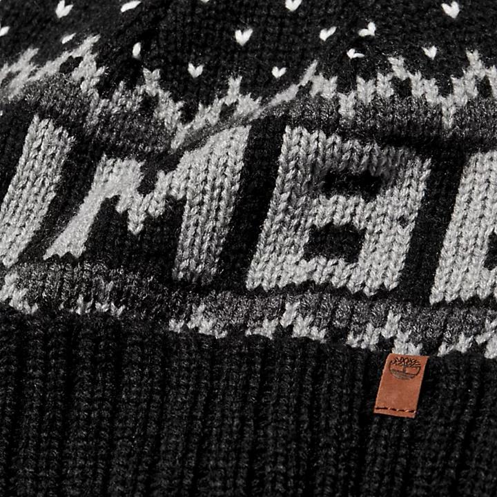 Timberland Winter Roll-up Knit Beanie for Men in Black