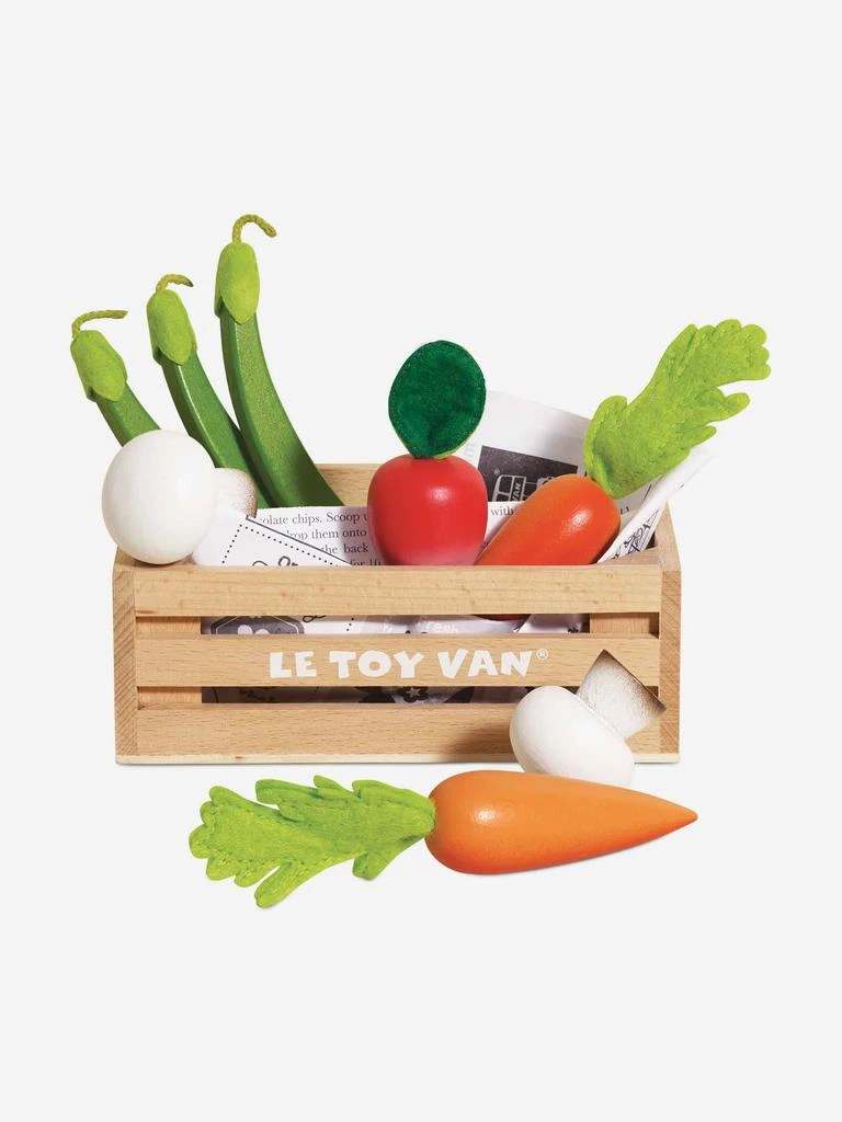 Le Toy Van Harvest Vegetables Wooden Food Crate-9 Piece (W:16 x D:16 x H:18 cm) 3