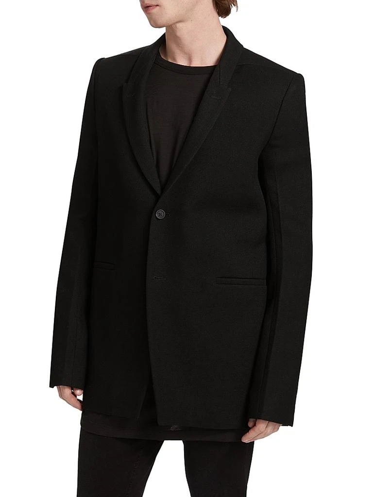 Rick Owens Giacca Wool Single-Breasted Blazer 4