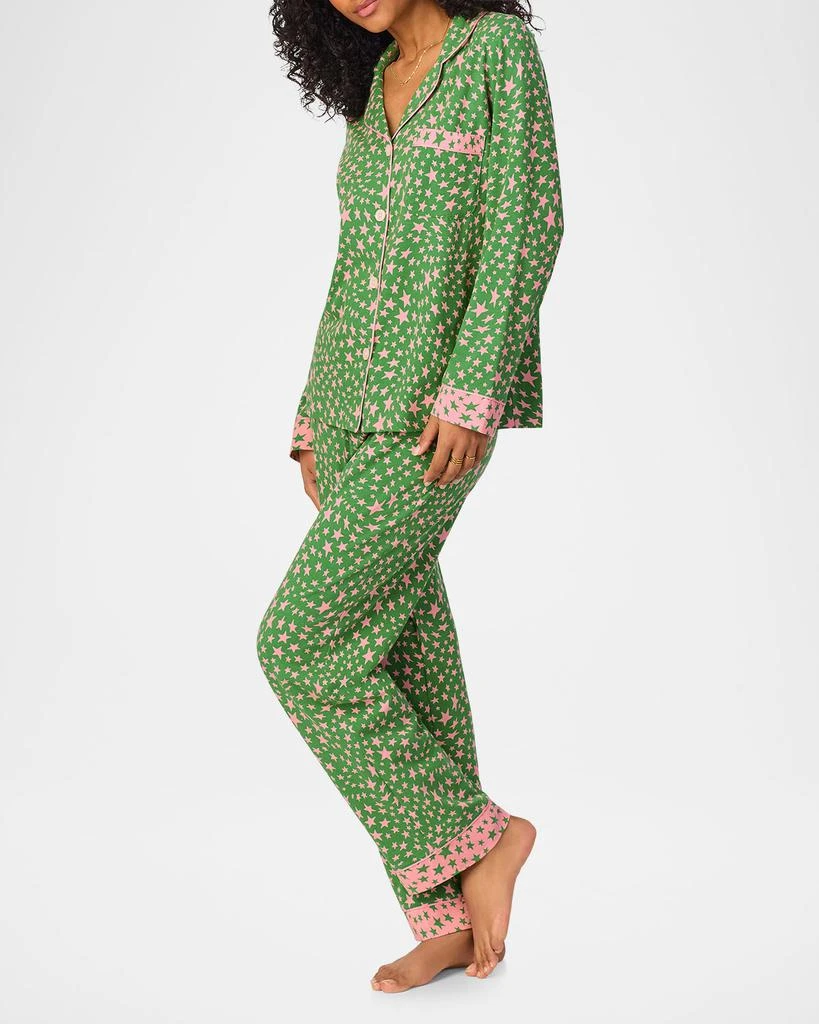 BedHead Pajamas Star-Print Organic Cotton Jersey Pajama Set 2