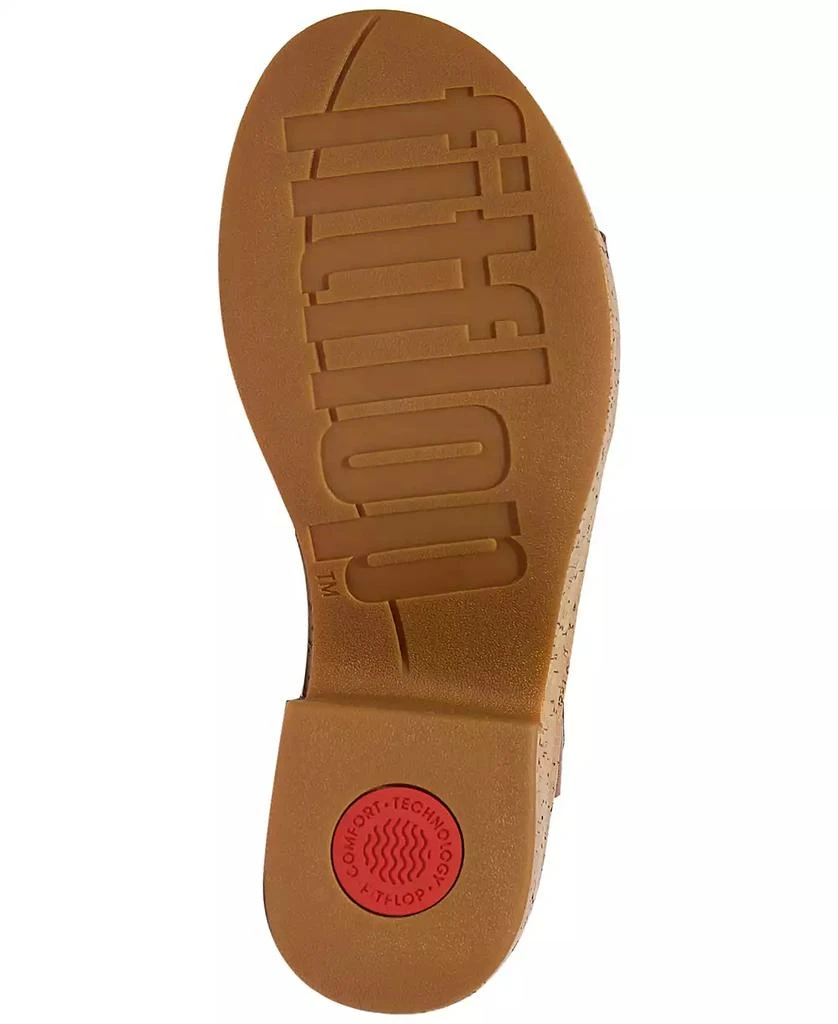 FitFlop Women's Strappy Leather Cork Platform Sandals 4