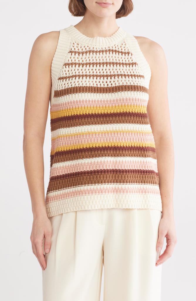 DR2 by Daniel Rainn Pointelle Stripe Sweater Tank