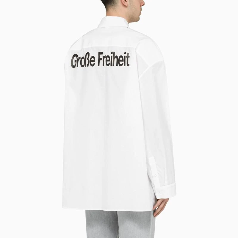 032c White oversize shirt with logo 4