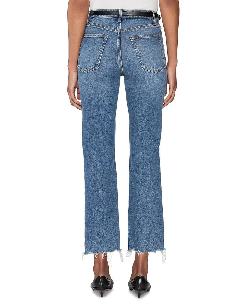 FRAME The Ruler Crop Jeans in Stash Destructed Fray 2