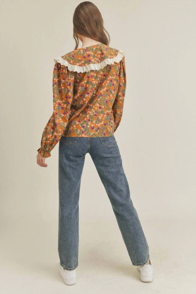 Lush Name The Town Top In Orange 3