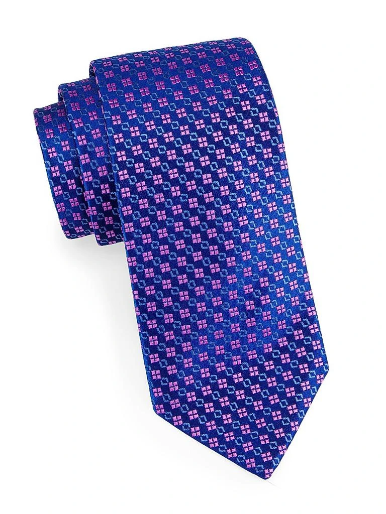 Charvet Diagonal Stripe Silk Jacquard Tie 1