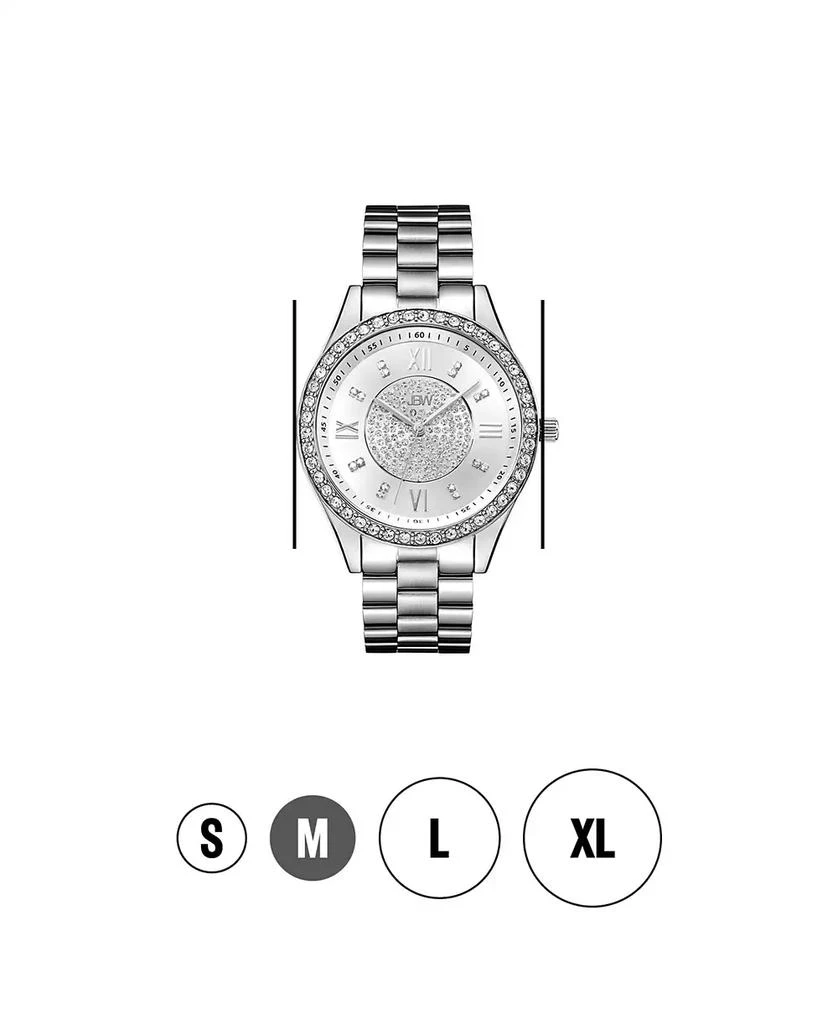 Jbw Women's Mondrian Jewelry Set Diamond (1/6 ct.t.w.) Stainless Steel Watch 6